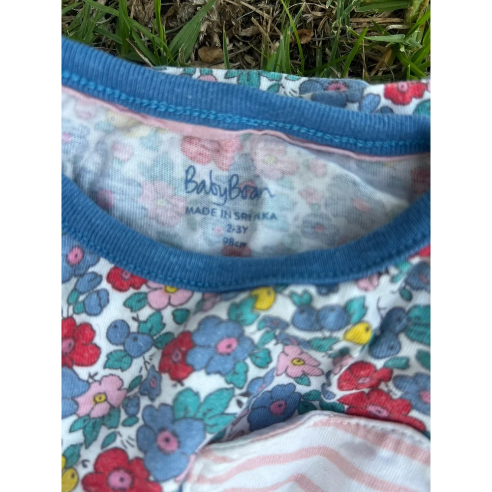 Baby Boden Girls Long Sleeve Floral Heart Patch Top 2-3Y 98cm Multicolor